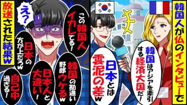 「日本と韓国は雲泥の差ｗ」日本を見下す韓国人外交官がフランスの街頭インタビューで語った放送内容に愕然…【総集編】