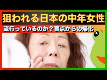 ⭐️⭐️【移民問題】️狙われる日本の中年女性！こんなの流行っているのか？盲点からの帰化問題！プレフ