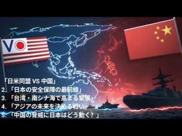 日米同盟と中国の軍事的緊張｜日本の安全保障と台湾・南シナ海問題