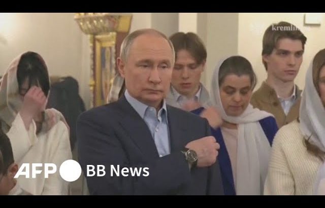 プーチン氏、戦死兵家族と面会 ロシア正教クリスマスに（2024年1月撮影）