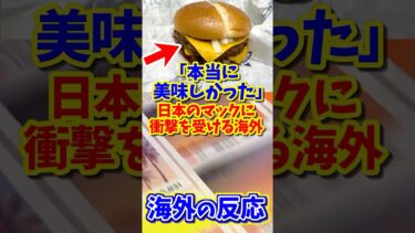 【海外の反応】日本のマックの美味しさに衝撃を受ける海外 #海外の反応