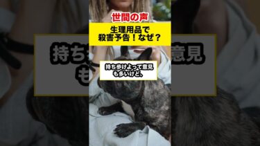 【世間の反応】生理用品配布巡り殺害予告！人権侵害！どうする？#shorts