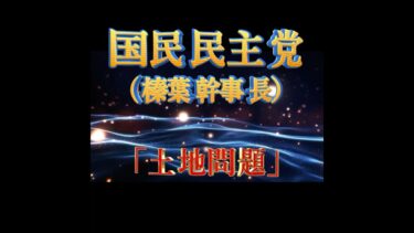 【経済安全保障】規制の緩い土地を買い漁られる日本！国民は不安！#国民民主党 #榛葉幹事長 #short