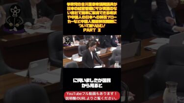参政党の吉川里奈衆議院議員が日本の経営管理ビザが実態のない会社で簡単に取得できる現状や中国人の日本への移民ブローカーなど中国人擬装移民問題について斬り込む！PART 3