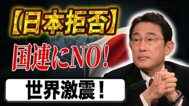 【衝撃の決断】日本が国連への資金拠出を停止！中国が猛反発！