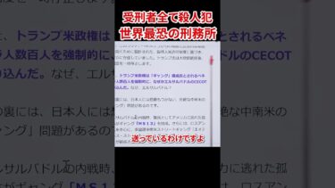 世界最強の刑務所 エルサルバドル セコット。#トランプ大統領 #アメリカ #移民問題 #不法移民 #三橋貴明 #拡散 #拡散希望 #チャンネル登録よろしく