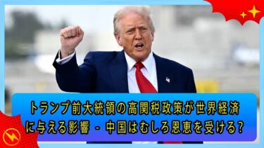 トランプ前大統領の高関税政策が世界経済に与える影響 – 中国はむしろ恩恵を受ける？