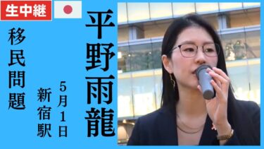 #平野雨龍 5月１日 新宿駅南口 #移民問題
