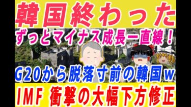 【ゆっくり解説］絶望の韓国！トランプ関税でIMFが世界経済の成長を大幅下方修正！韓国はIMFからも完全に見捨てられるｗ