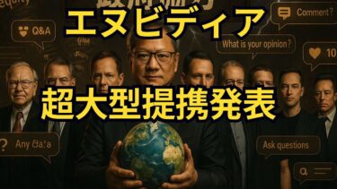 【AIの夜明け】「世界中の機関投資家がエヌビディアを買い集め！」エヌビディアとの大型協業発表！圧倒的競争優位性とAIシェア驚異の90％超えから分析する成長根拠を徹底解説！