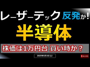 【半導体】レーザーテック受注高低下…主要顧客の設備投資は！？25/5/3（土）