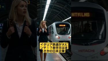 【海外の反応】イタリア鉄道が大ピンチ！？救世主はまさかの日本企業