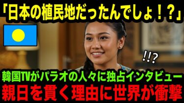 【海外の反応】「日本より韓国の方が好きですよね⁉」→「いや韓国はお話にならないw」韓国TVレポーターがパラオに直撃取材！現地民が200年の親日を貫く理由に世界が驚愕!!