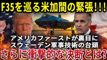 スウェーデン軍事力の台頭！「アメリカ・ファースト」が裏目に…カナダがF-35大量キャンセル、米国防産業は激怒。