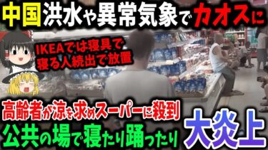 中国の洪水や異常気象で公共の場が無秩序なカオスな状態に！快適空間を巡り争奪戦が広がる【ゆっくり解説】