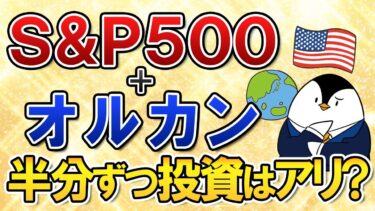 【結論はアリ】S&P500(米国株)とオルカン(全世界株式)に半分ずつ投資はアリ？初心者向けにやさしく解説