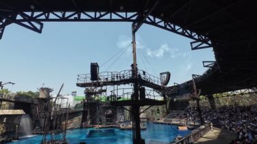 地球温暖化によって　すべての陸地が水没した。(UNIVERSAS STUDIOS JAPAN) WATER WORLD
