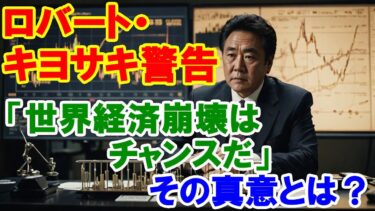 ロバート・キヨサキ警告：「世界経済崩壊はチャンスだ」その真意とは？