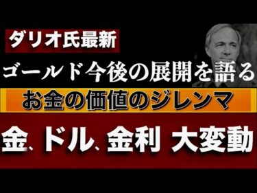 【レイ・ダリオ最新】金・ドル・金利は？迫る市場の転換点【中国の金買い】