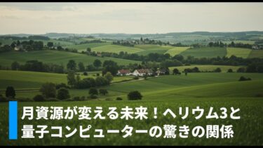 月資源が変える未来！ヘリウム3と量子コンピューターの驚きの関係