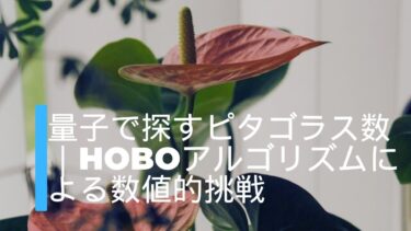 量子で探すピタゴラス数｜HOBOアルゴリズムによる数値的挑戦