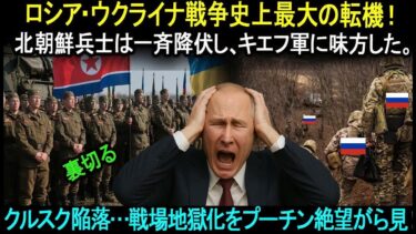 ロシア・ウクライナ戦争史上最大の転機！北朝鮮兵士は一斉降伏し、キエフ軍に味方した。クルスク陥落…戦場地獄化をプーチン絶望がら見！