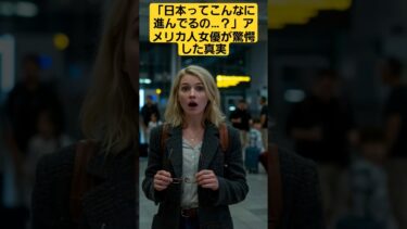 【海外の反応】「日本ってこんなに進んでるの…？」アメリカ人女優が驚愕した真実