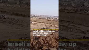 Israeli soldiers blow up building in Gaza for ‘gender reveal’ party