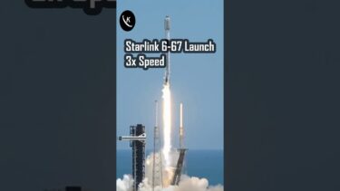 SpaceX Starlink (6=67) Rocket Launch 3x Speed #shorts