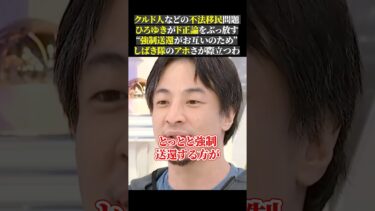 クルド人などの不法移民問題 ひろゆきがド正論をぶっ放す “強制送還がお互いのため” しばき隊のア◯さが際立つわ