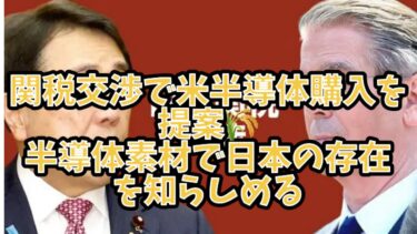 関税交渉でアメリカ半導体購入を提案。半導体素材で日本の存在を知らしめる！#日本経済新聞社 #日本経済 #ニュース #automobile #アメリカ経済