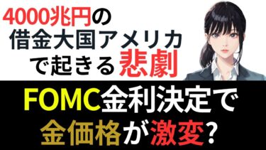 4000兆円の借金大国アメリカで起きる悲劇　FOMC金利決定で  ﻿金価格が激変?#資産運用