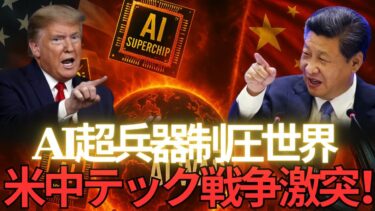【国際政治崩壊前夜】中国のAI超兵器が世界制圧へ！米中テック戦争がついに激突！