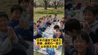【海外の反応】日本の遠足で起きた奇跡…食前の一言が心を揺さぶる