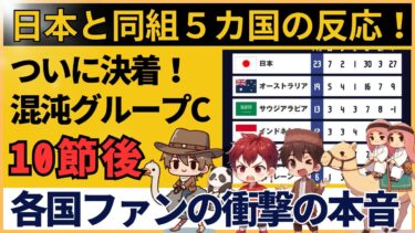 【海外の反応】アジア最終予選10節後 サッカー日本代表と同組各国ファンの本音炸裂！
