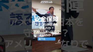 「安全保障〜アメリカが日本を守るのか？アメリカ言いなりで良いのか？」たつみコータロー衆院議員と一緒に希望と未来を語るつどい（5/25大分）