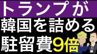 トランプ当選で韓国パニック。半導体・車・バッテリー・鉄鋼で韓国企業に影響。関税・駐留費9倍でGDP激減。