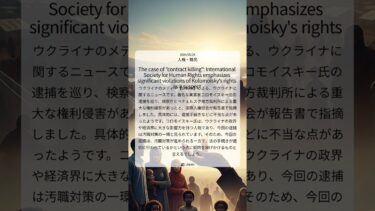 【UNIAN】 「契約殺人」疑惑：国際人権協会、コロモイスキー氏の権利侵害を重大視 ｜2025/06/05｜人権・難民