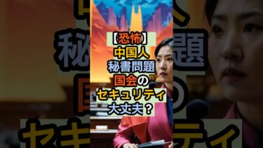 【中国人秘書問題を徹底解説！国会の安全保障は大丈夫か】#中国人秘書 #情報漏洩 #国会セキュリティ