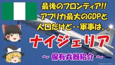 【ゆっくり解説】マイナー軍隊解説! ナイジュリアの軍事力 ～最後のフロンティア!! アフリカ最大のGDPと人口だけど・・軍事は。。～