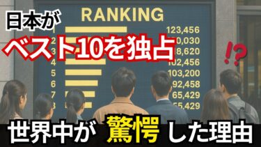【海外の反応】日本がベスト10を独占!? 世界が黙った理由
