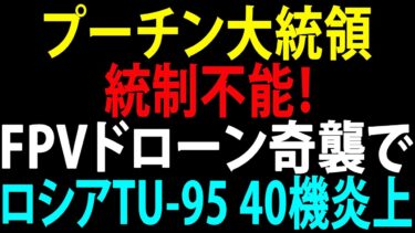 🚩【国際ニュース】プーチン大統領、統制を失う！FPVドローン攻撃でロシア戦略爆撃機TU-95 40機が破壊される！JPNews 360