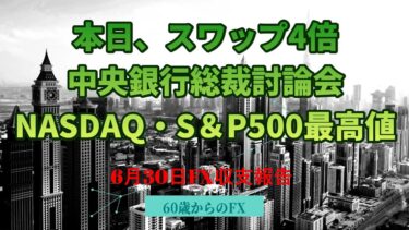 2025年6月30日　米金利低下　ドル売り継続　株価続伸、リスクオン　本日スワップ4倍　大損　FXロスカット　金　FOMC