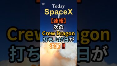 速報！Crew Dragon打ち上げ日が決定‼️