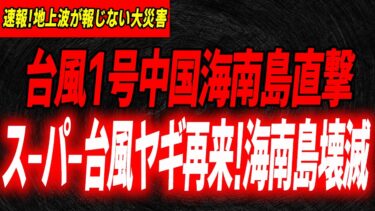 今年最悪の被害！台風1号が海南島を直撃し壊滅的被害となった生々しい被害状況…EVシフト｜電気自動車｜BYD