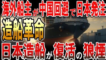 海外船主が中国回避で日本に発注！日本造船のぐっかつの狼煙！