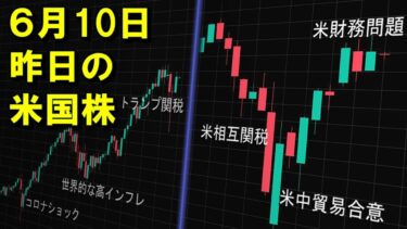 6月10日 トランプ政権の動きを株式市場の反応で見る　昨晩の米国株　 S&P500高速再生(2025年)