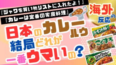 【海外の反応】日本のカレールウ、結局どれが一番ウマいの？外国人たちの本音トーク！