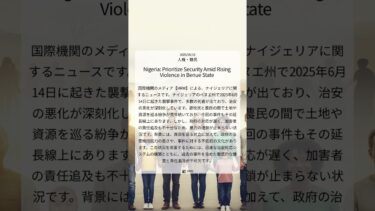 ナイジェリア・ベヌエ州襲撃事件：繰り返される暴力と政府対応の遅れ｜HRW｜2025/06/18｜人権・難民