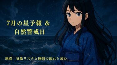 【2025年7月 星の予報】地震・異常気象の兆しと転換期｜Natural Warnings & Astrological Shifts in July